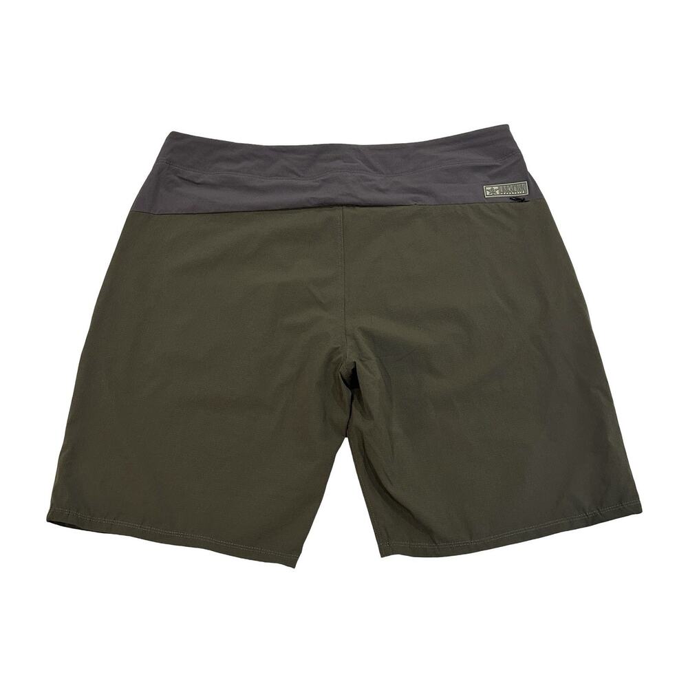 Unknown Industries Board Shorts Mens Size M Olive Green Nylon Inseam 9” - Picture 2 of 4